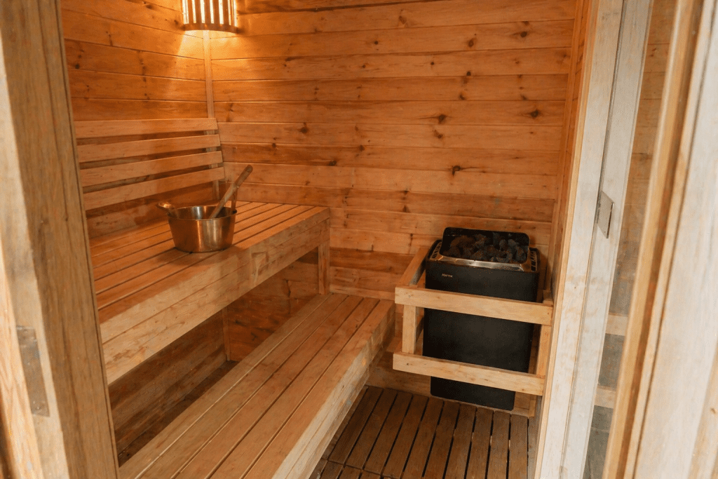 can you put a sauna in a garage with barrel sauna setup