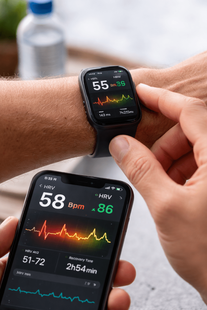 HRV heart rate variability monitor after cold plunge