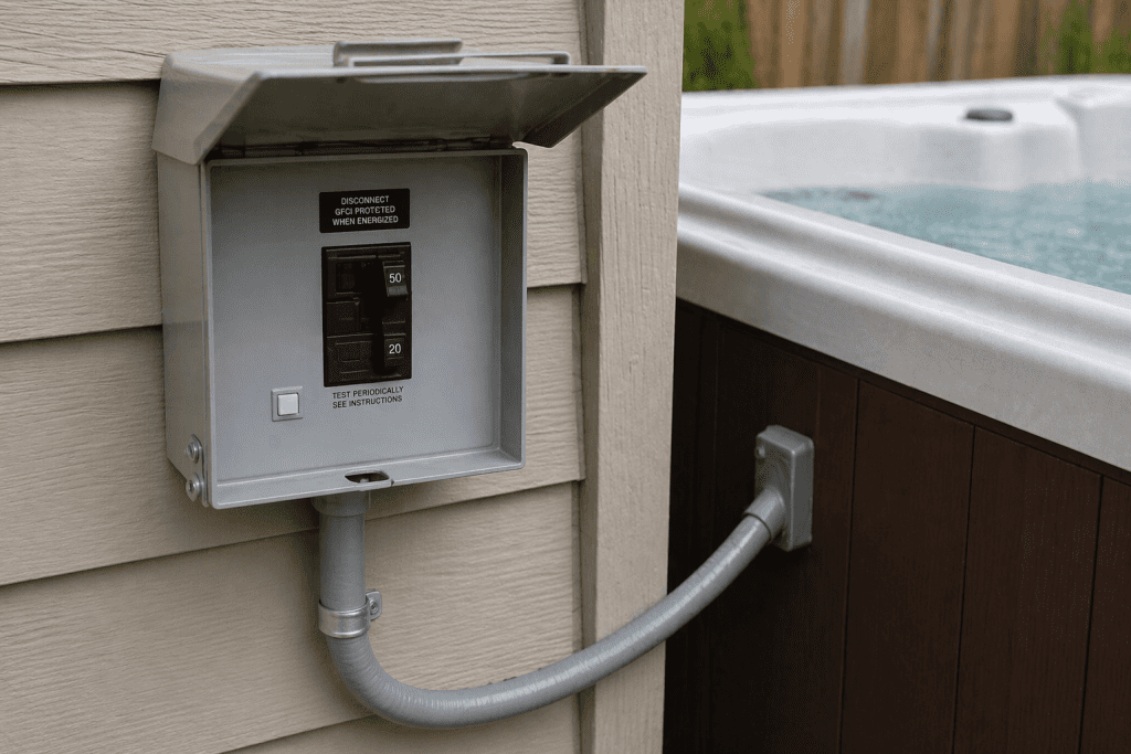 DIY hot tub installation electrical wiring guide