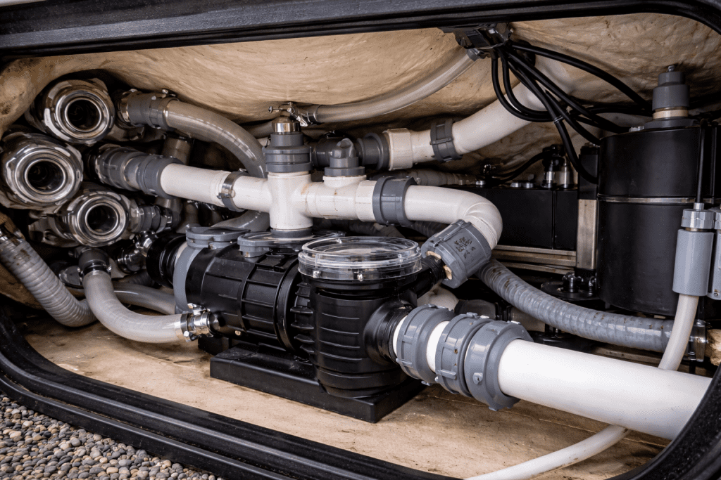  hot tub plumbing requirements pipe connections equipment pad