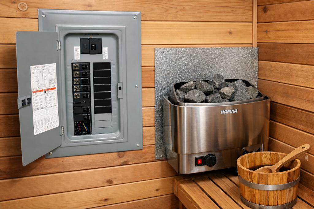 sauna heaters 240V wiring
