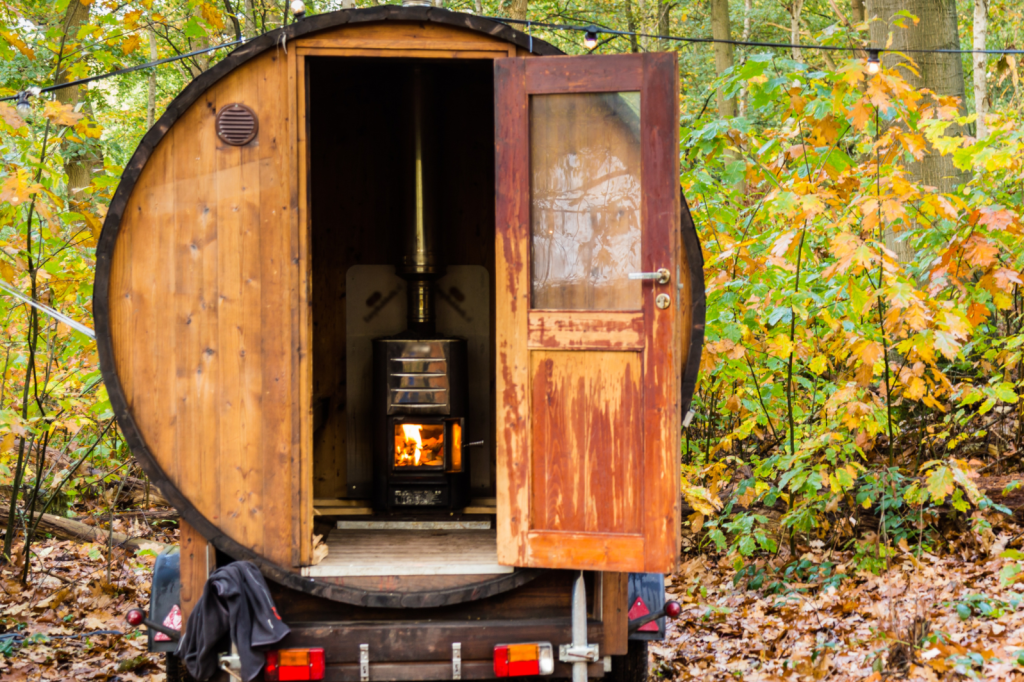 outdoor sauna heater barrell