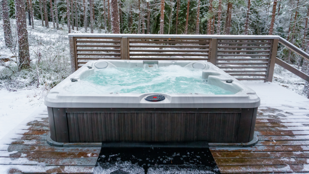 hot tub electrical requirements outdoor installation winter deck