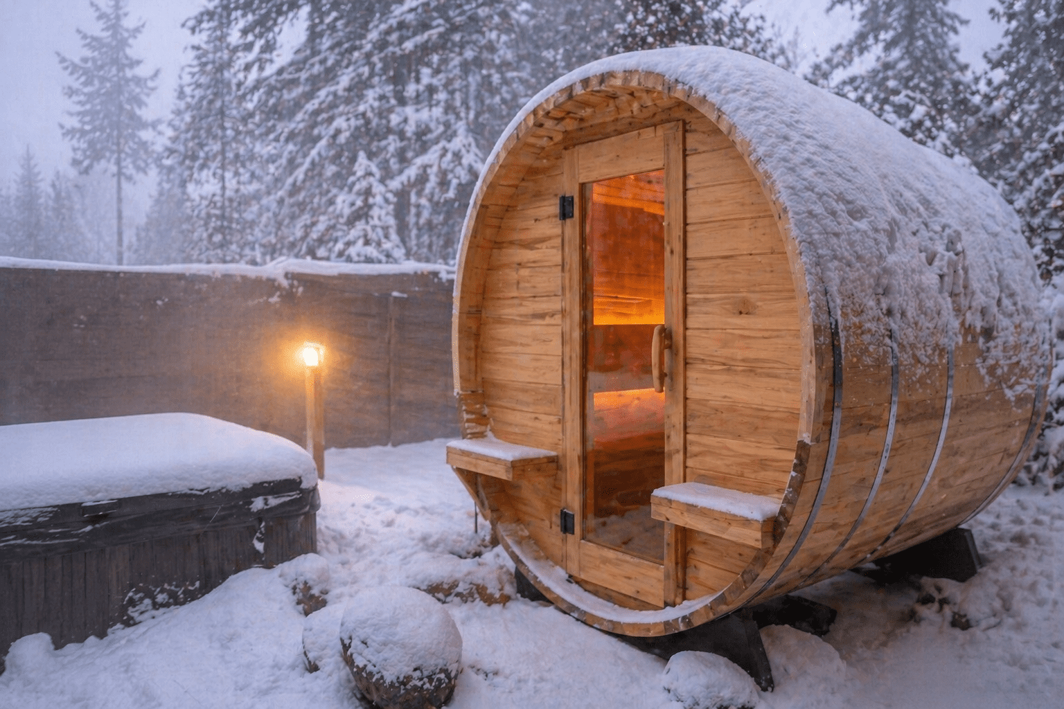 outdoor sauna heater power requirements for cold climates