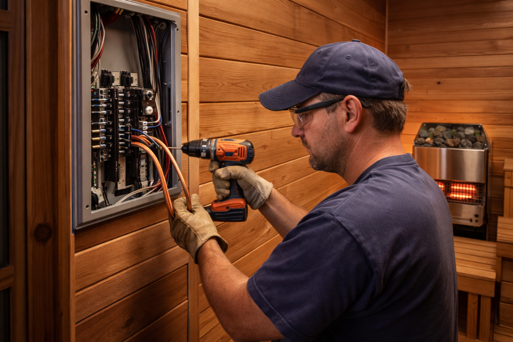  sauna heater 240V wiring