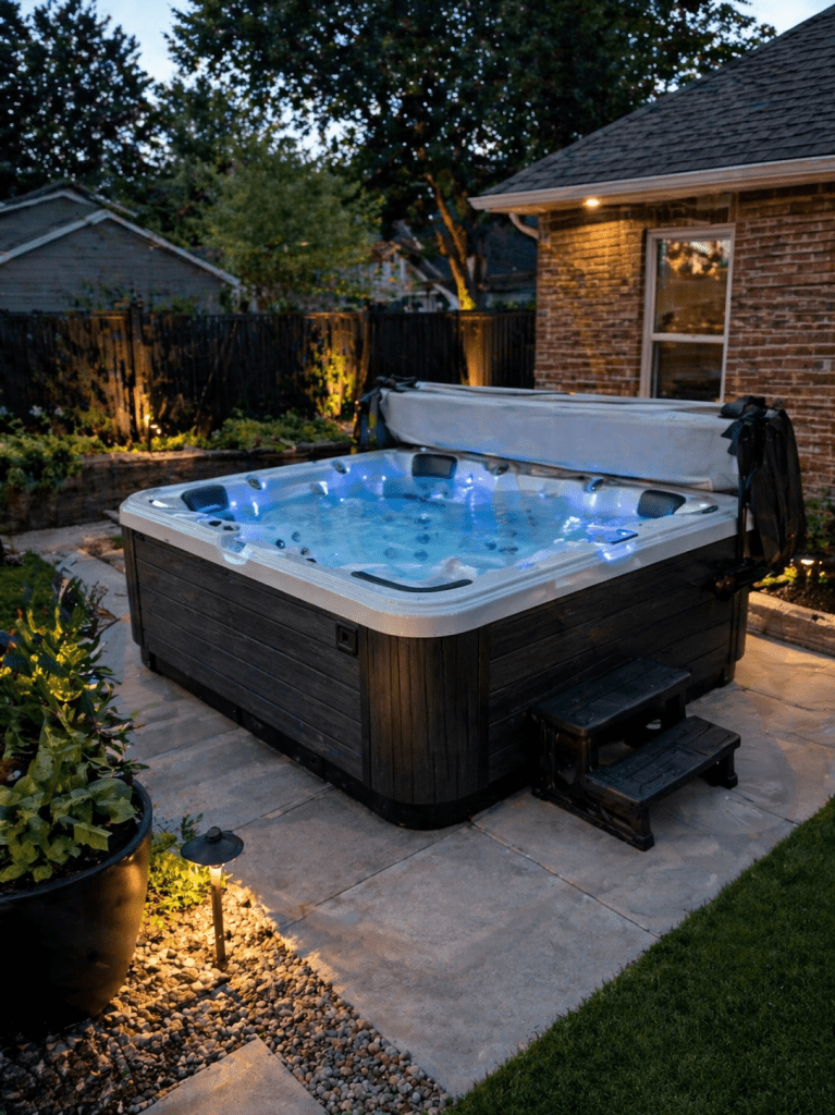 planning hot tub installation timeline backyard setup