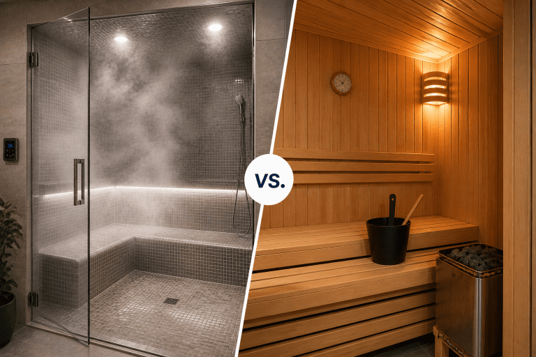 steam room vs sauna cost