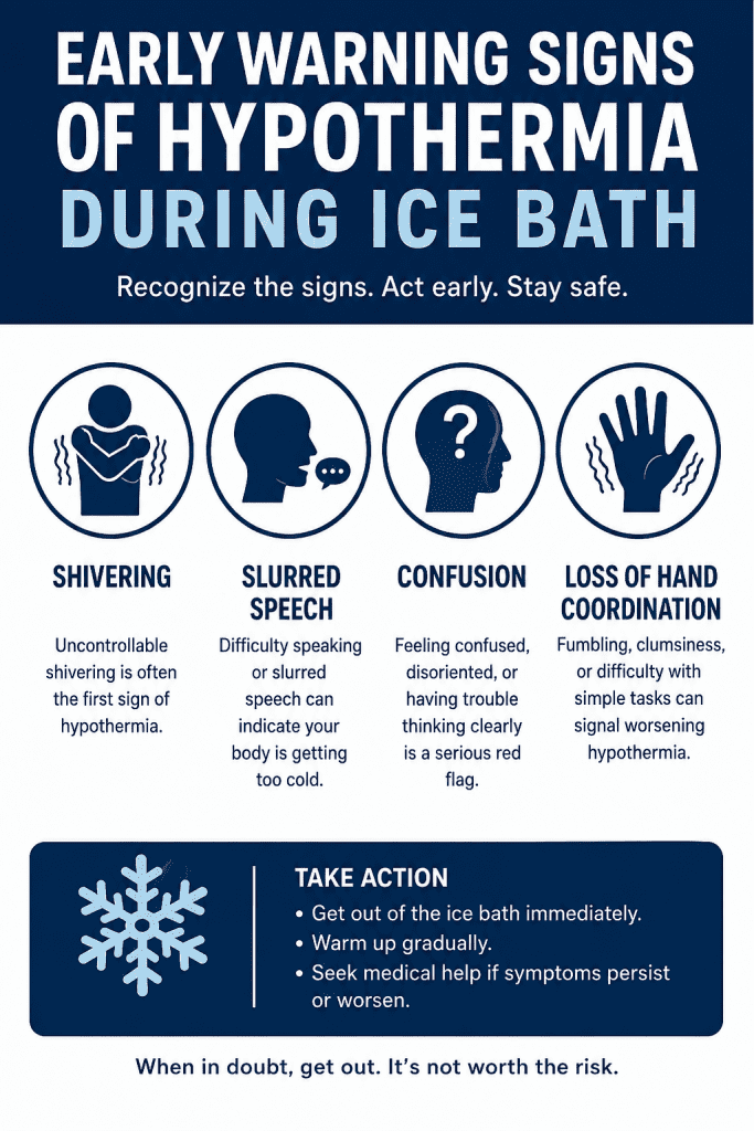 signs of hypothermia in ice baths