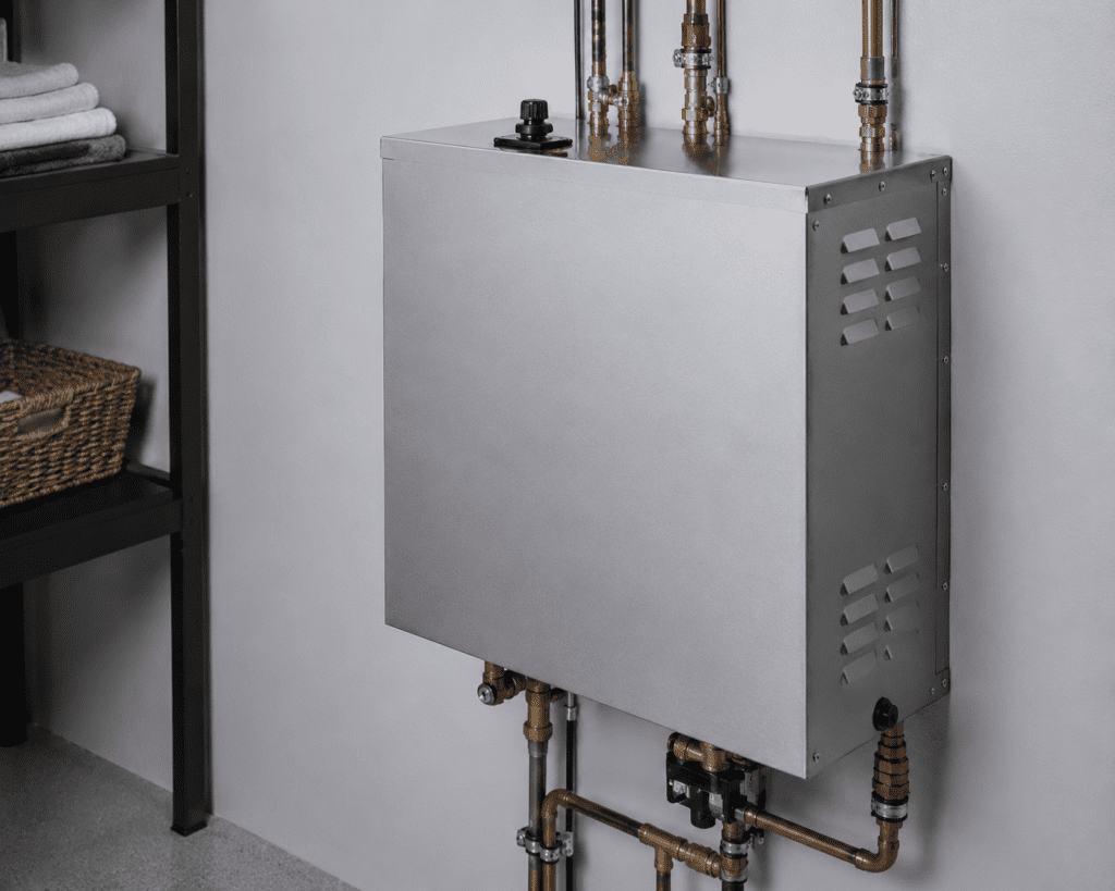  residential steam generator unit mounted in utility room steamroom vs sauna cost