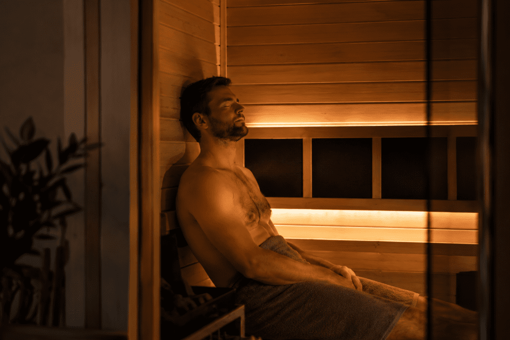 evening sauna relaxation at home