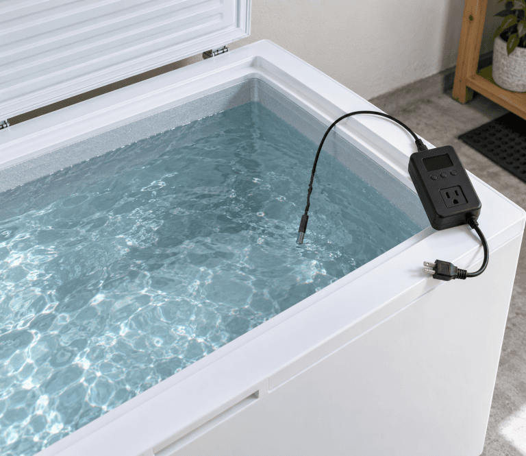 chest freezer ice bath
